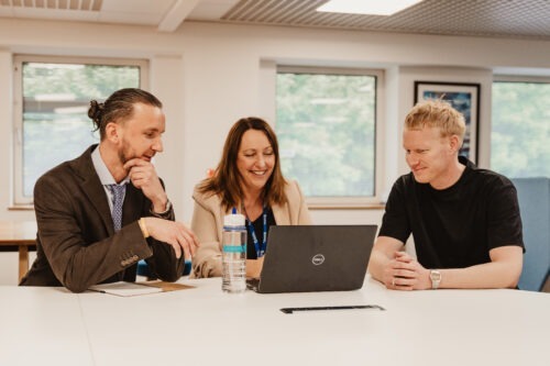 Group photograph of the education team at LASER Energy