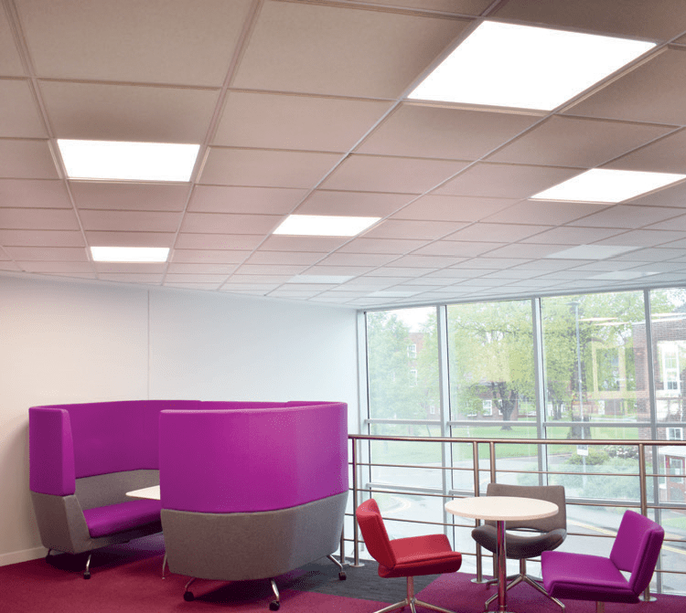 The ceiling at Building 45 in Cranfield University after the LED Project.