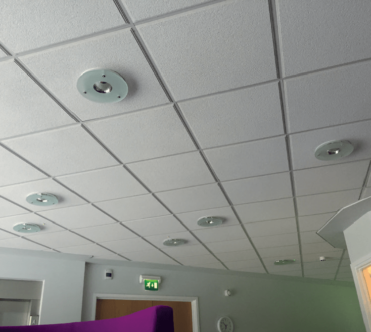 The ceiling at Building 45 in Cranfield University before the LED Project.
